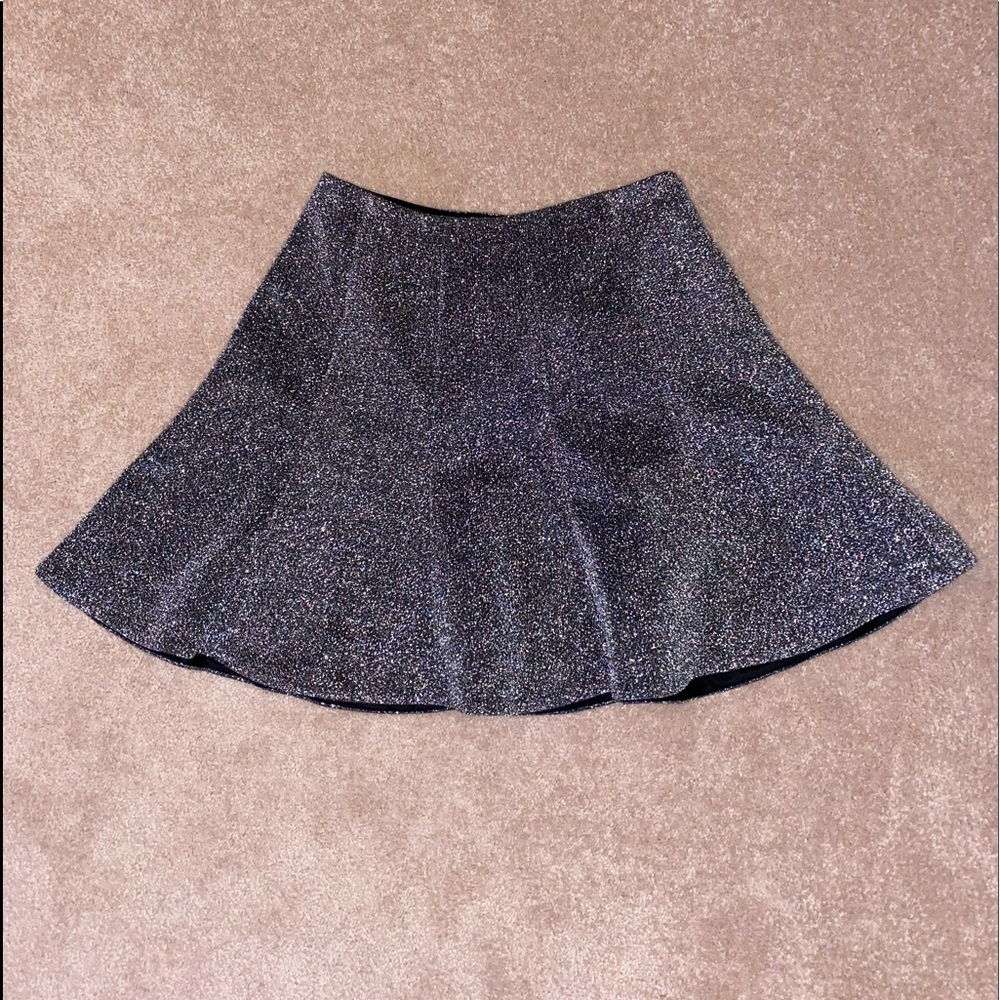 Silver and black sparkly circle skirt